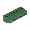 691242710007 - 0.197 5.00mm Green Bulk Polyamide (PA66), Nylon 6/6 Through Hole Horizontal with Board Screw - Rising Cage Clamp 1 Levels 12-30 AWG WR-TBL Series 2427