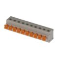 691411510010 - 0.200 5.08mm Gray Bulk Polyamide (PA66), Nylon 6/6 Through Hole Horizontal with Board Screwless - Push Button Clamp 1 Levels 16-30 AWG WR-TBL Series 4115