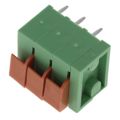 0397000803 - 0.197 5.00mm Green Bulk Polyamide (PA66), Nylon 6/6 Through Hole Horizontal with Board Screwless - Push Button Clamp 1 Levels 14-22 AWG Eurostyle 39700