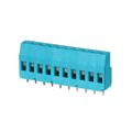 TB009-508-10BE - 0.200 5.08mm Blue Bulk Polyamide (PA66), Nylon 6/6 Through Hole Horizontal with Board Screw - Rising Cage Clamp 1 Levels 12-26 AWG TB009-508