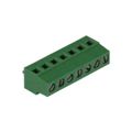 691242510007 - 0.200 5.08mm Green Bulk Polyamide (PA66), Nylon 6/6 Through Hole Horizontal with Board Screw - Rising Cage Clamp 1 Levels 12-30 AWG WR-TBL Series 2425