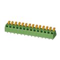 1864558 - 0.197 5.00mm Green Bulk Polyamide (PA), Nylon Through Hole 45° (135°) Angle with Board Screwless - Leg Spring, Push-In Spring 1 Levels 16-24 AWG COMBICON SPTAF LL