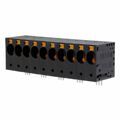 2500530000 - 0.394 10.00mm Black Bulk Thermoplastic, Wemid Through Hole Horizontal with Board Screwless - Leg Spring, Push-In Spring 1 Levels 4-18 AWG Omnimate LUFS