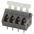691414720004B - 0.197 5.00mm Gray Bulk Polyamide (PA46), Nylon 4/6 Through Hole 45° (135°) Angle with Board Screwless - Push Button Clamp 1 Levels 12-28 AWG WR-TBL Series 4147