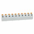 691412420010 - 0.300 7.62mm Gray Bulk Polyamide (PA66), Nylon 6/6 Through Hole, Kinked Pin 45° (135°) Angle with Board Screwless 1 Levels 16-30 AWG WR-TBL Series 4124