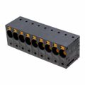 2500520000 - 0.394 10.00mm Black Bulk Thermoplastic, Wemid Through Hole Horizontal with Board Screwless - Leg Spring, Push-In Spring 1 Levels 4-18 AWG Omnimate LUFS