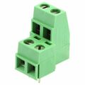 282868-2 - 0.197 5.00mm Green Bulk Polyamide (PA66), Nylon 6/6 Through Hole Horizontal with Board Screw - Rising Cage Clamp 2 Levels 12-30 AWG Buchanan