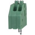 1990009 - 0.098 2.50mm Green Bulk Polyamide (PA), Nylon Through Hole 45° (135°) Angle with Board Screwless - Spring Cage, Tension Clamp 1 Levels 20-26 AWG COMBICON PTSA