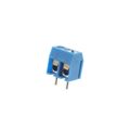 EBBA-02-C-SS-BU - 0.197 5.00mm Blue Bulk Polybutylene Terephthalate (PBT) Through Hole Horizontal with Board Screw - Leaf Spring, Wire Guard 1 Levels 14-22 AWG EB