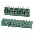 1989036 - 0.138 3.50mm Green Bulk Polyamide (PA), Nylon Through Hole 45° (135°) Angle with Board Screw 1 Levels 16-26 AWG COMBICON PTA