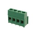 282841-4 - 0.200 5.08mm Green Bulk Polyamide (PA66), Nylon 6/6 Through Hole Horizontal with Board Screw - Rising Cage Clamp 1 Levels 12-30 AWG Buchanan