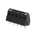 1546074-5 - 0.200 5.08mm Black Bulk Polyamide (PA66), Nylon 6/6 Through Hole 35° (145°) Angle with Board Screw - Rising Cage Clamp 1 Levels 12-30 AWG Buchanan