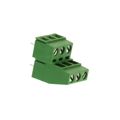 282868-3 - 0.197 5.00mm Green Bulk Polyamide (PA66), Nylon 6/6 Through Hole Horizontal with Board Screw - Rising Cage Clamp 2 Levels 12-30 AWG Buchanan