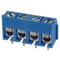 ED500/4DS - 0.197 5.00mm Blue Bulk Polyamide (PA), Nylon Through Hole Horizontal with Board Screw - Leaf Spring, Wire Guard 1 Levels 14-22 AWG ED500/DS