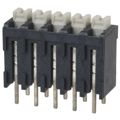 1825820000 - 0.150 3.81mm Black Tube Liquid Crystal Polymer (LCP), Glass Filled Through Hole Vertical with Board Screwless - Push Button Clamp 1 Levels 16-24 AWG Omnimate LSF-SMT