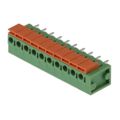 691401700010B - 0.197 5.00mm Green Bulk Polyamide (PA66), Nylon 6/6 Through Hole Vertical with Board Screwless - Push Button Clamp 1 Levels 14-24 AWG WR-TBL Series 401B