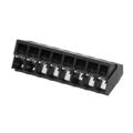 1546074-8 - 0.200 5.08mm Black Bulk Polyamide (PA66), Nylon 6/6 Through Hole 35° (145°) Angle with Board Screw - Rising Cage Clamp 1 Levels 12-30 AWG Buchanan