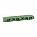 282843-7 - 0.400 10.16mm Green Bulk Polyamide (PA66), Nylon 6/6 Through Hole Horizontal with Board Screw - Rising Cage Clamp 1 Levels 12-30 AWG Buchanan