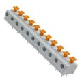 691411410011 - 0.300 7.62mm Green Bulk Polyamide (PA66), Nylon 6/6 Through Hole Horizontal with Board Screwless - Push Button Clamp 1 Levels 16-30 AWG WR-TBL Series 4114