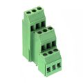691247610006 - 0.400 10.16mm Green Bulk Polyamide (PA66), Nylon 6/6 Through Hole Horizontal with Board Screw - Rising Cage Clamp 3 Levels 12-30 AWG WR-TBL Series 2476
