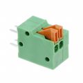 1-2834015-2 - 0.100 2.54mm Green Box Polyamide (PA66), Nylon 6/6 Through Hole Vertical with Board Screwless - Spring Cage, Tension Clamp 1 Levels 20-26 AWG