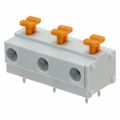 691411610003 - 0.400 10.16mm Gray Bulk Polyamide (PA66), Nylon 6/6 Through Hole Horizontal with Board Screwless - Push Button Clamp 1 Levels 16-30 AWG WR-TBL Series 4116