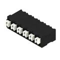 1876300000 - 0.197 5.00mm Black Tape &amp; Reel (TR) Liquid Crystal Polymer (LCP), Glass Filled Through Hole Horizontal with Board Screwless - Push Button Clamp 1 Levels 16-24 AWG Omnimate LSF-SMT