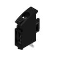 2418580000 - Black Tape &amp; Reel (TR) Liquid Crystal Polymer (LCP) Horizontal with Board Screw - Clamping Yoke, Tension Sleeve 1 Levels 14-26 AWG CH20M