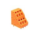1764820000 - 0.200 5.08mm Orange Bulk Polyamide (PA), Nylon Through Hole 45° (135°) Angle with Board Screwless - Spring Cage, Tension Clamp 2 Levels 14-24 AWG Omnimate LMZF