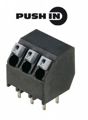 1885530000 - 0.150 3.81mm Black Tube Liquid Crystal Polymer (LCP), Glass Filled Through Hole 45° (135°) Angle with Board Screwless - Push Button Clamp 1 Levels 16-24 AWG Omnimate LSF-SMT