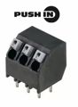 1885350000 - 0.138 3.50mm Black Tube Liquid Crystal Polymer (LCP), Glass Filled Through Hole 45° (135°) Angle with Board Screwless - Push Button Clamp 1 Levels 16-24 AWG Omnimate LSF-SMT