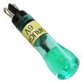 6081232220F - LED PNL IND 8MM GRN 6V SNAP-FIT