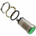 5561603304 - LED PNL MT 1" 12V WT FLAT GRN