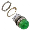 5563204304F - LED PNL MT 1" DOMED GRN
