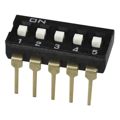 DS04-254-1-05BK-SMT - DIP SWITCH, SPST, 2.54 PITCH, RA