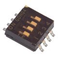 GDH04S - Switch DIP SPST 4 Flush Slide 0.025A 24VDC Gull Wing 1.27mm SMD