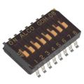 GDH08S - Switch DIP ON OFF SPST 8 Recessed Slide 0.025A 24VDC Gull Wing 1.27mm SMD