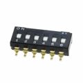 CFS-0601MB - Switch Slide OFF ON 6PST Flat Knob 0.1A 24VDC Gull Wing SMD Magazine