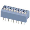 206-9S - Switch DIP OFF ON SPST 9 Raised Slide 0.05A 24VDC PC Pins 2.54mm Thru-Hole Tube