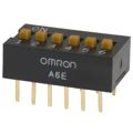 A6E-6104 - OMRON ELECTRONIC COMPONENTS A6E-6104 DIP / SIP Switch, A6E Series, SPST, DIP Unsealed, Through Hole, 25 mA, 24 VDC
