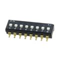 CFS-0802MB - Switch Slide OFF ON 8PST Convex Knob 0.1A 24VDC Gull Wing SMD Magazine