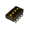 219-4MSTJ - Switch DIP ON OFF SPST 4 Raised Slide 0.1A 20VDC J-Bend 2.54mm SMD Tube