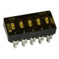 219-5MSTJ - Switch DIP ON OFF SPST 5 Extended Slide 0.1A 20VDC J-Bend SMD Tube