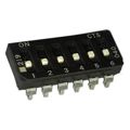 219-6LPSJF - Switch DIP OFF ON SPST 6 Extended Slide 0.1A 20VDC J-Bend SMD Tube