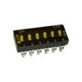 219-6MSTJ - Switch DIP ON OFF SPST 6 Raised Slide 0.1A 20VDC J-Bend 2.54mm SMD Tube