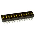 219-12LPSTJR - Switch DIP ON OFF SPST 12 Flush Slide 0.1A 20VDC J-Bend 2.54mm SMD T/R