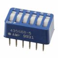 5435668-5 - Switch DIP OFF ON SPST 6 Recessed Rocker PC Pins 2.54mm Thru-Hole