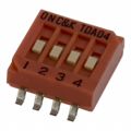 TDA04H0SK1R - DIP Switches / SIP Switches HALF PITCH 4 POS