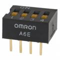 A6E-4101 - OMRON ELECTRONIC COMPONENTS A6E-4101 DIP / SIP Switch, A6E Series, SPST, DIP Unsealed, Through Hole, 25 mA, 24 VDC