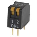 A6ER-2101 - OMRON ELECTRONIC COMPONENTS A6ER-2101 DIP / SIP Switch, A6ER Series, SPST, DIP Unsealed, Through Hole, 25 mA, 24 VDC